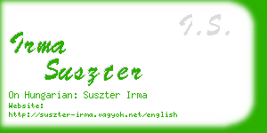 irma suszter business card